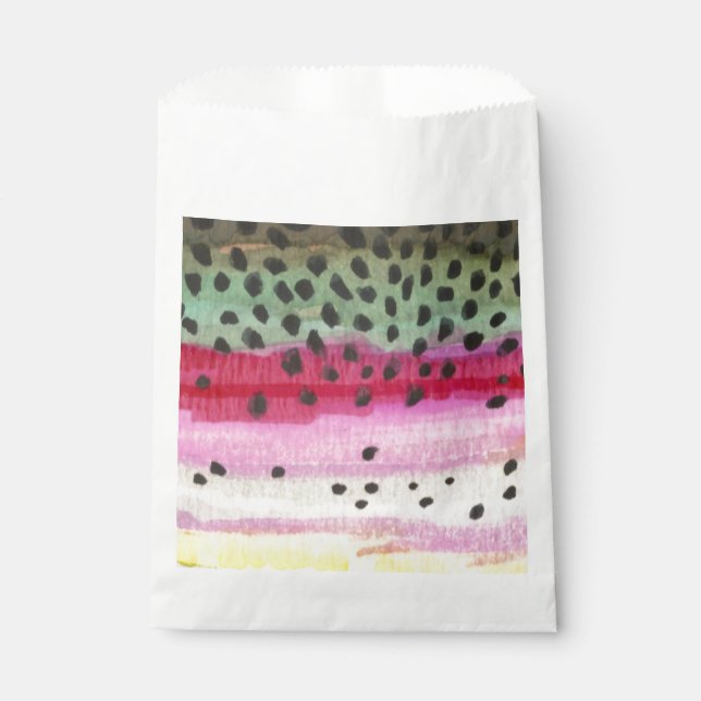 Rainbow Trout Fly Fishing Favor Bag (Front)