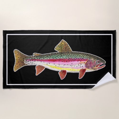  Rainbow Trout Fly Fishing Ichthyology Cool Summer Beach Towel