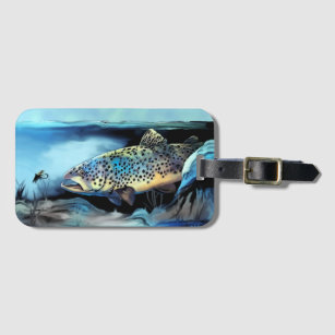 Rainbow Trout Fly Fishing Luggage Tag