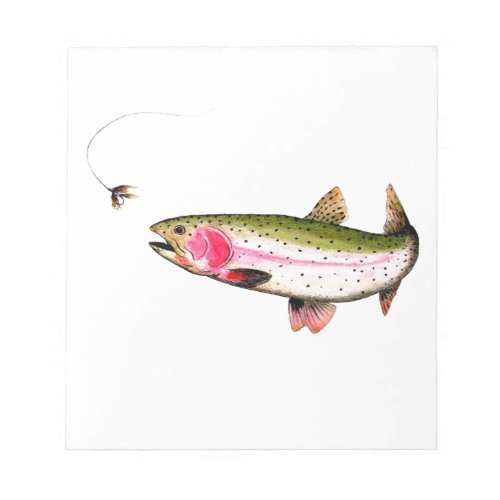 Rainbow Trout Fly Fishing Notepad