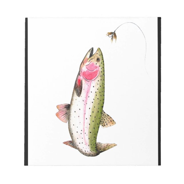 Rainbow Trout Fly Fishing Notepad (Front)