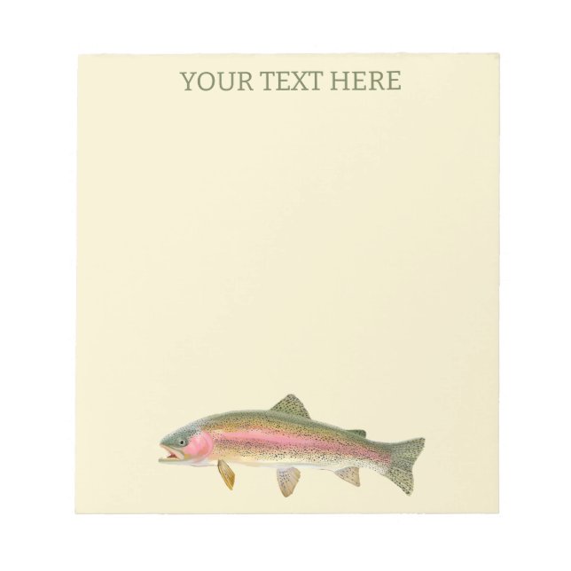 Rainbow Trout Fly Fishing Notepad (Front)