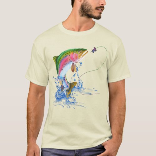 Rainbow Trout Fly Fishing T_Shirt