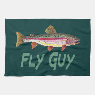 Rainbow Trout Fly FIshing Towel