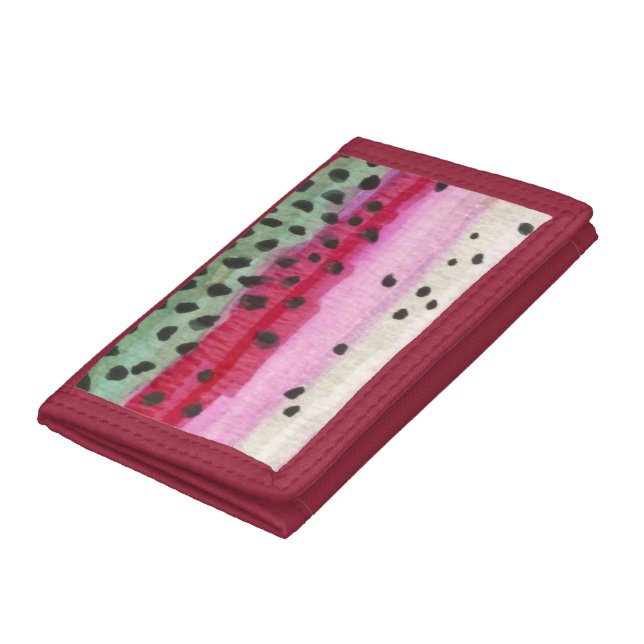 Rainbow Trout Fly Fishing Trifold Wallet (Bottom)