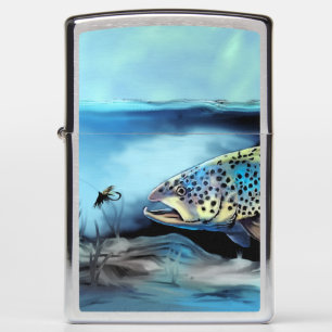Rainbow Trout Fly Fishing Zippo Lighter