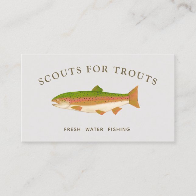 Rainbow Trout Freshwater Fishing Business Card (Front)