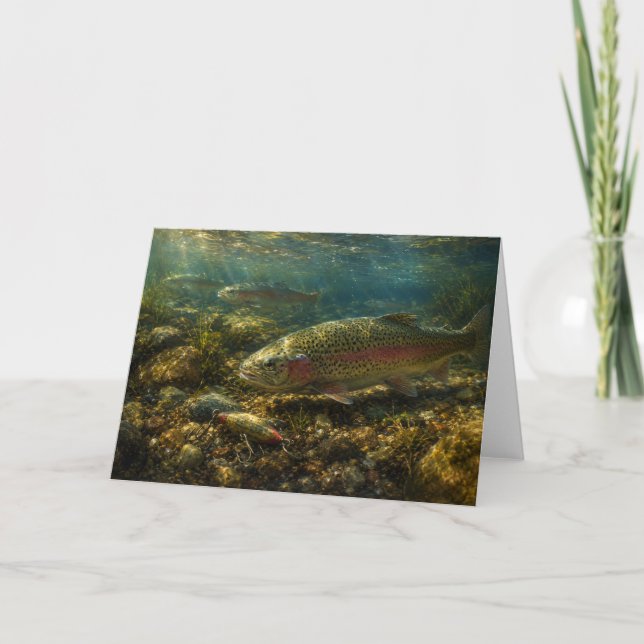 Rainbow Trout Greeting Card (Front)