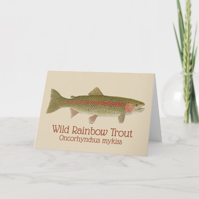 Rainbow Trout Greetings Card (Front)