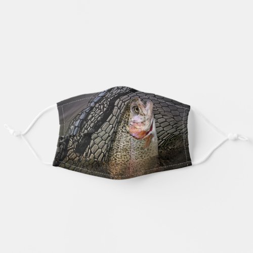 Rainbow Trout In The Net Adult Cloth Face Mask