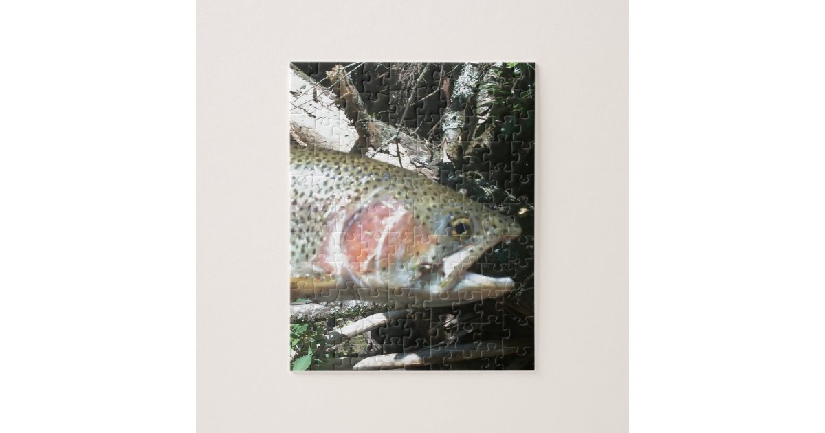 Rainbow trout jigsaw puzzle Zazzle