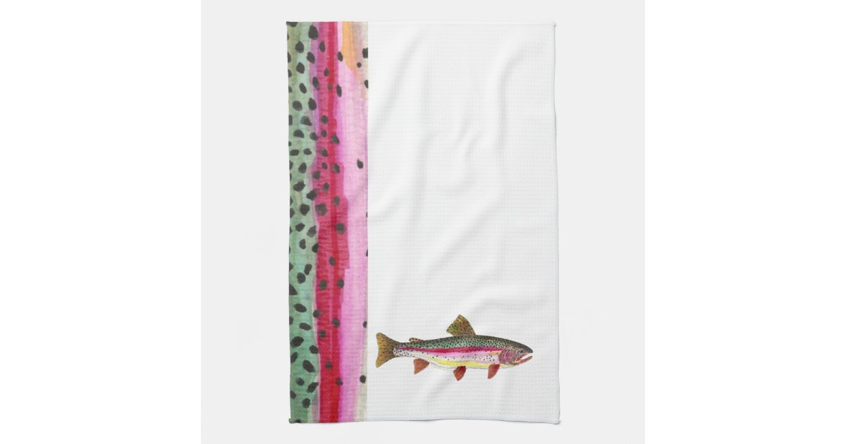 Rainbow Trout Kitchen Towel Zazzle
