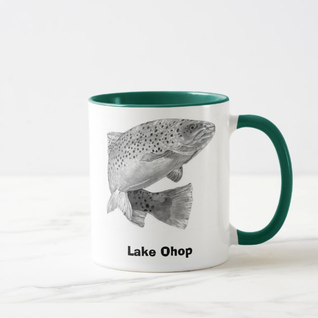RAINBOW-TROUT, Lake Ohop, GoneFishin' Mug (Right)