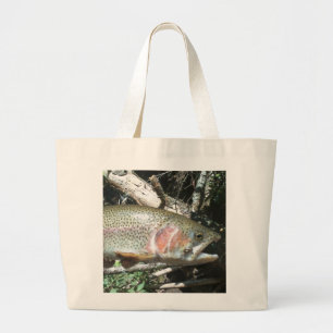 Rainbow trout large tote bag