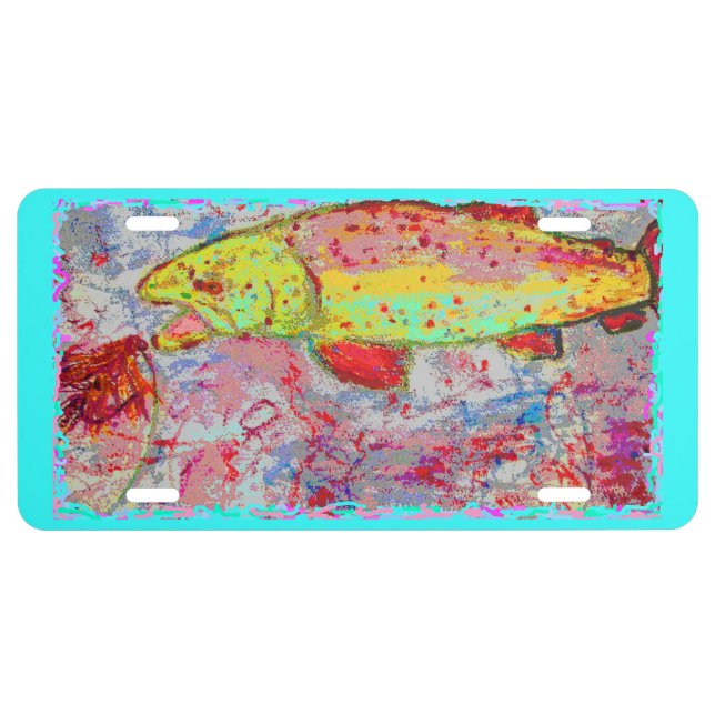 rainbow trout license plate (Front)