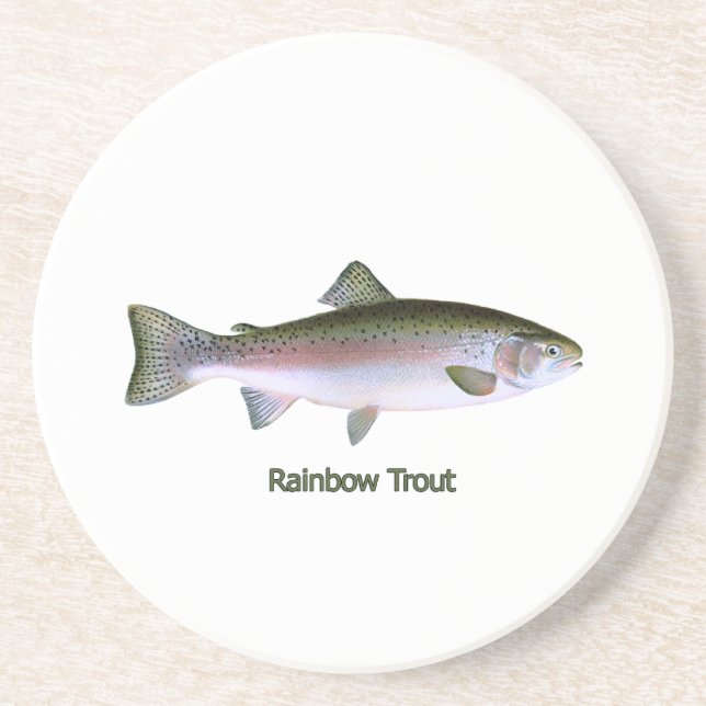 Rainbow Trout Logo Drink Coaster (Front)