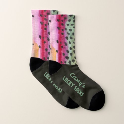 Rainbow Trout Lucky Fly Fishing Socks