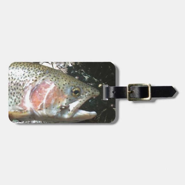 Rainbow trout luggage tag (Front Horizontal)