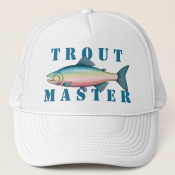 Rainbow Trout Master Trucker Hat by BostonRookie at Zazzle