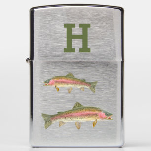 Rainbow Trout Monogram Fishing Zippo Lighter