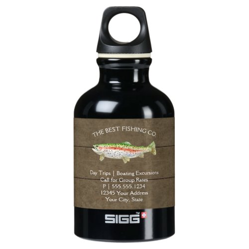 Rainbow Trout Mountain Lake Fishing Business Aluminum Water Bottle