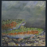Rainbow trout napkin<br><div class="desc">painting rainbow trout</div>