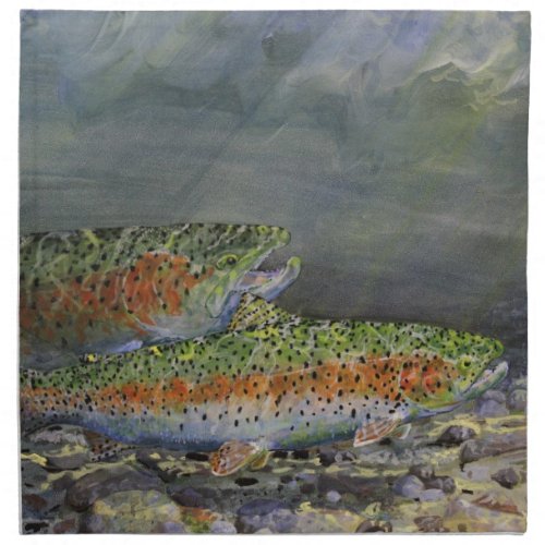 Rainbow trout napkin