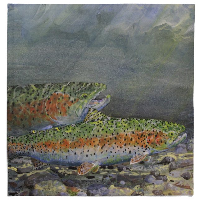 Rainbow trout napkin (Front)