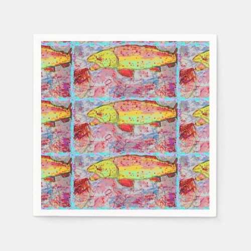 rainbow trout napkins