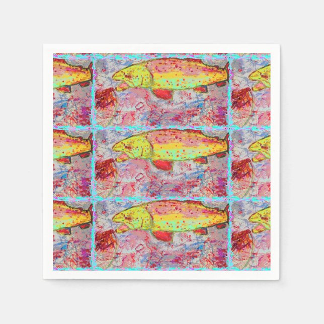 rainbow trout napkins (Front)