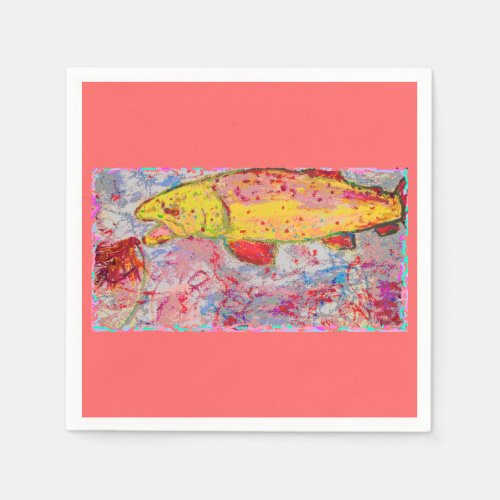 rainbow trout napkins