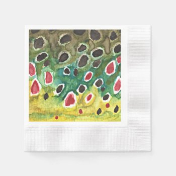 Rainbow Trout Napkins by TroutWhiskers at Zazzle