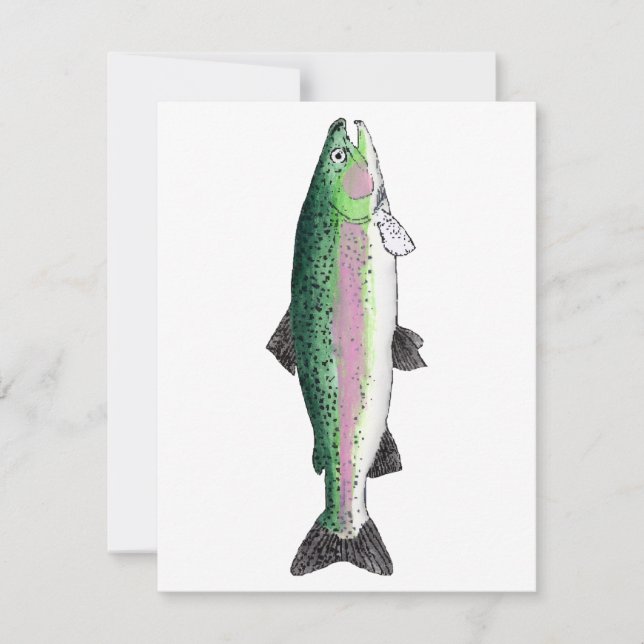 Rainbow Trout Note Card (Front)
