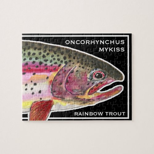 Rainbow Trout Oncorhynchus Mykiss Fly Fishing Jigsaw Puzzle