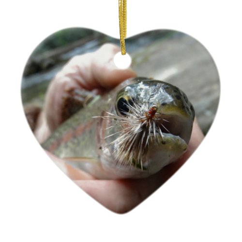 Rainbow Trout photo Ceramic Ornament