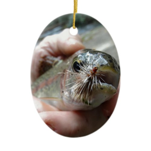 Rainbow Trout photo Ceramic Ornament
