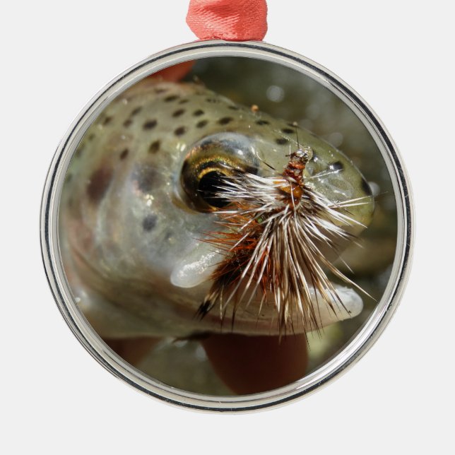 Rainbow Trout photo Metal Ornament (Front)