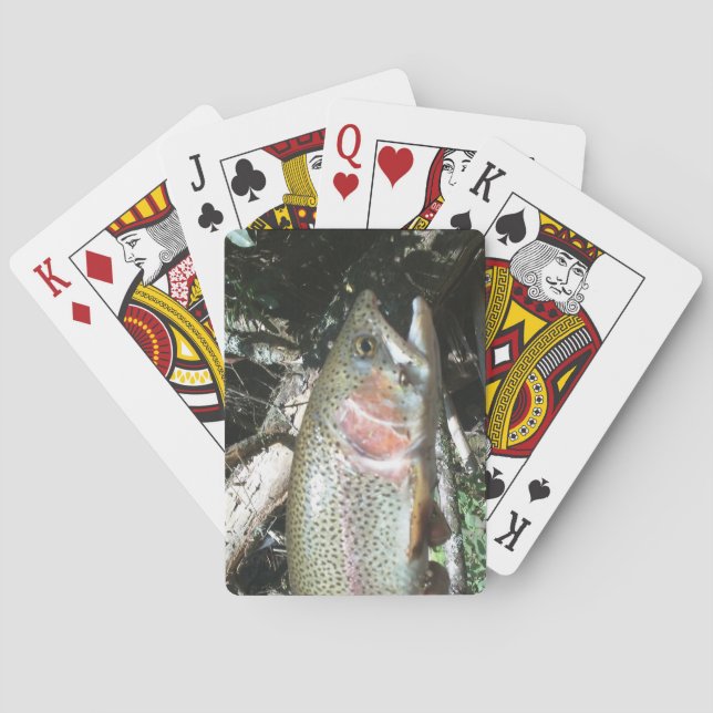 Rainbow trout poker cards (Back)