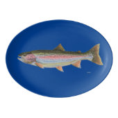 Rainbow Trout Porcelain Serving Platter (Front)
