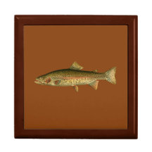 Rainbow Trout Saddle Brown Gift Box