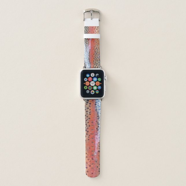 Rainbow Trout Skin Abstract Pattern Apple Watch Band (Front)