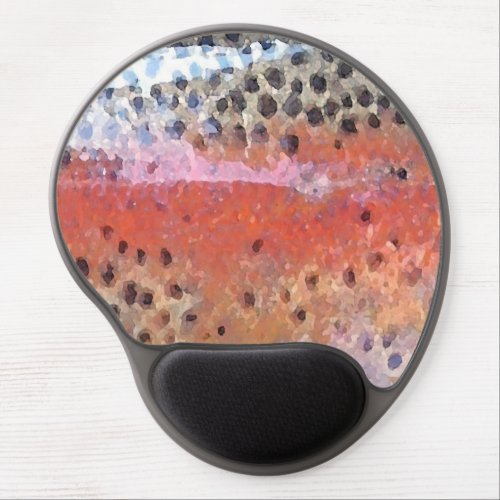 Rainbow Trout Skin Abstract Pattern Gel Mouse Pad