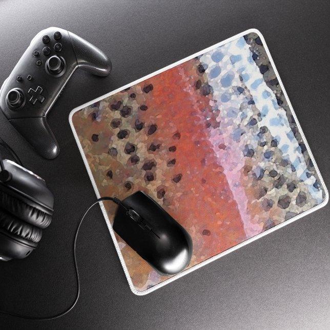 Rainbow Trout Skin Abstract Pattern Mouse Pad (Creator Uploaded)