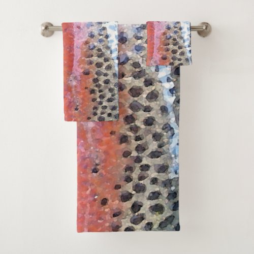 Rainbow Trout Skin Abstract Pattern Towel