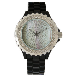 Rainbow trout skin, fly fishing watch