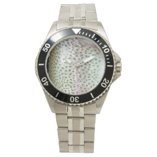 Rainbow trout skin, fly fishing watch