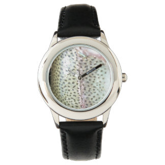 Rainbow trout skin, fly fishing watch