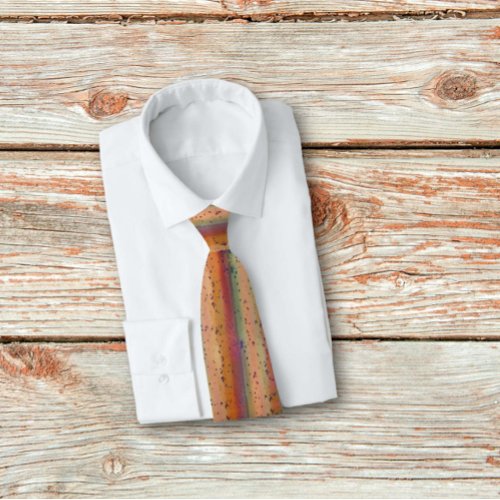 Rainbow Trout Skin Spotted Striped Pattern Tie
