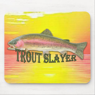 Rainbow Trout Slayer Sunset Mouse Pad