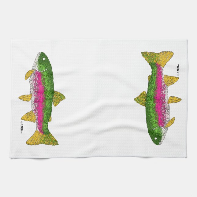Rainbow Trout Towel (Horizontal)